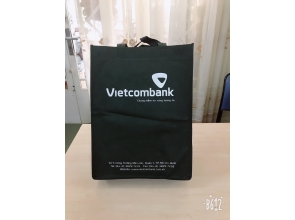 Túi vải không dệt túi hộp mẫu Vietcombank